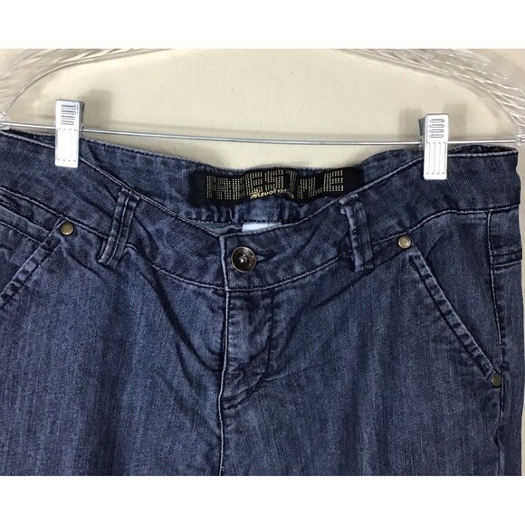 Freestyle Revolution Girls Juniors Size 18 Jeans Blue Denim Flared Mid Rise - Picture 2 of 6